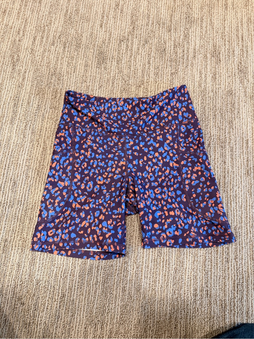 Old Navy Navy Blue Leopard Print Bike Shorts